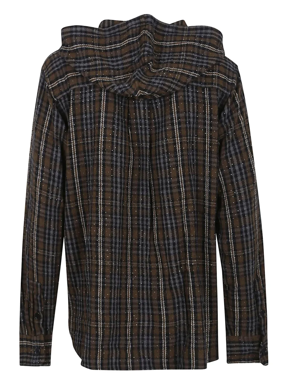 P.A.R.O.S.H. hooded checked shirt - Groen