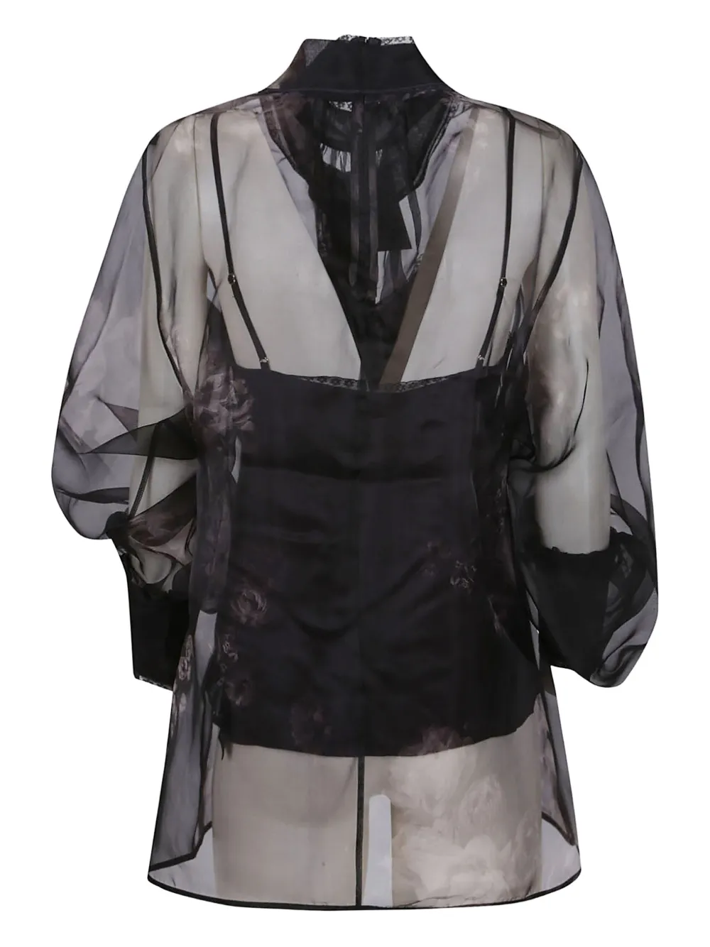 ZIMMERMANN panelled tie-neck top - Zwart