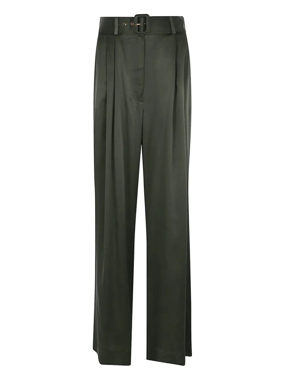 ZIMMERMANN pleated belted trousers Groen
