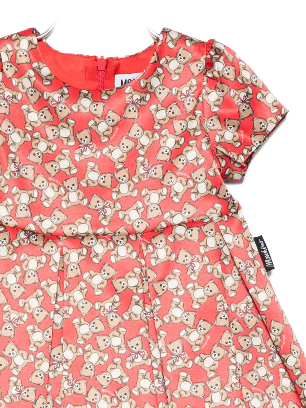 Moschino Kids Jurk met Teddy-print Rood