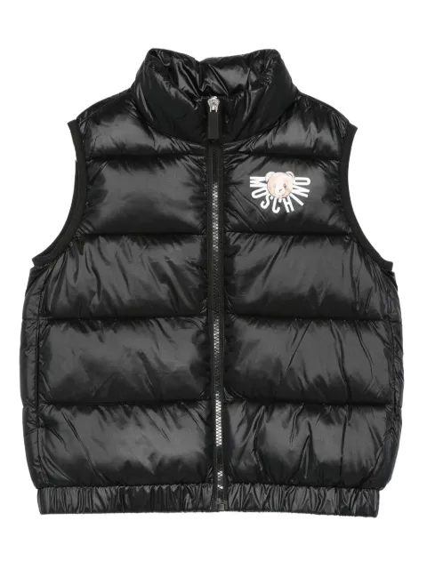 Moschino Kids quilted logo-detail gilet