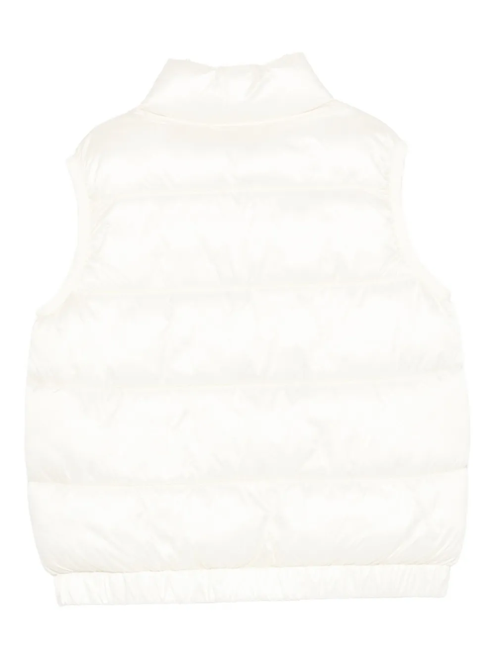 Moschino Kids Gewatteerde bodywarmer met logo Wit