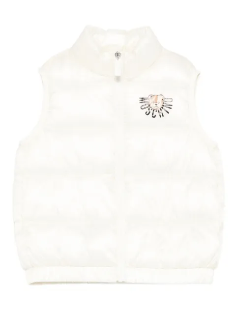 Moschino Kids gilet matelassé à logo