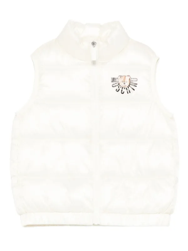 Moschino Kids キルティング ベスト | ホワイト | FARFETCH JP