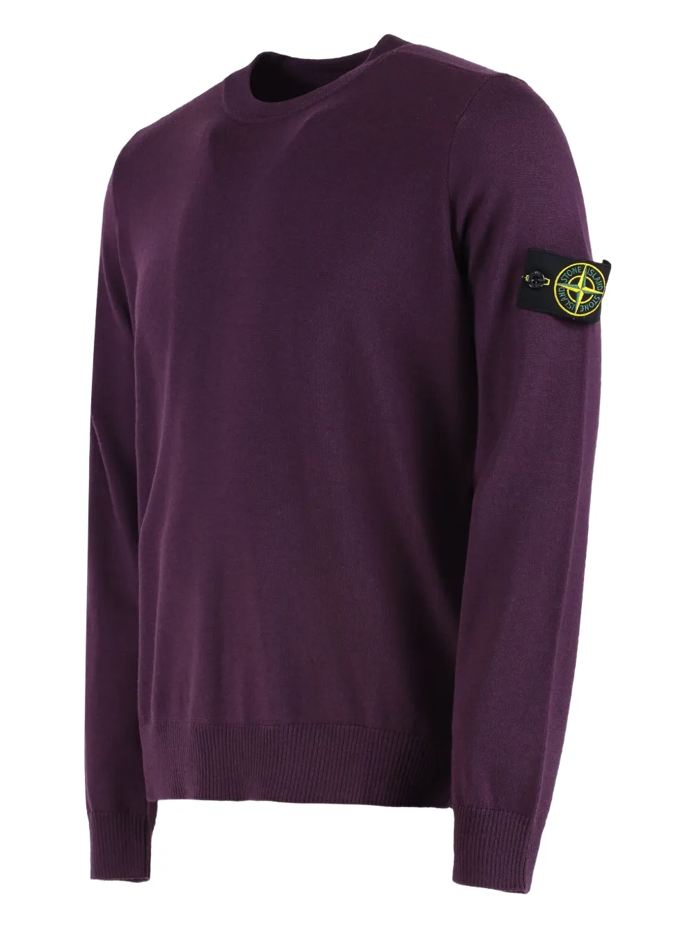 Stone Island crew-neck virgin-wool sweater Paars