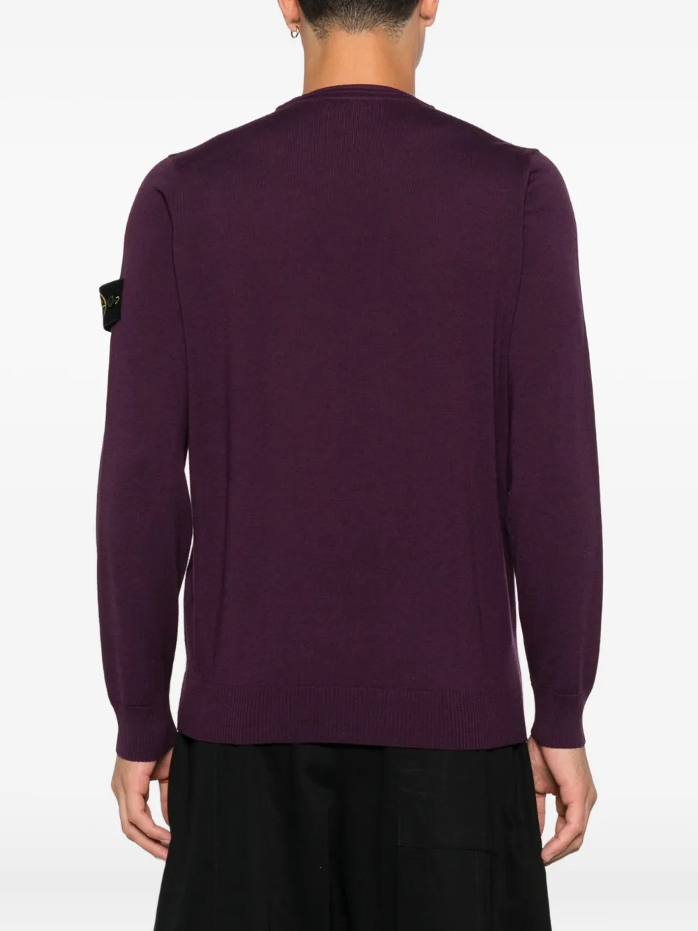 Stone Island Trui van scheerwol met ronde hals Paars