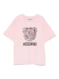Moschino Kids musical-notes print T-shirt - Pink