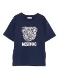 Moschino Kids musical-note bear T-shirt - Blue