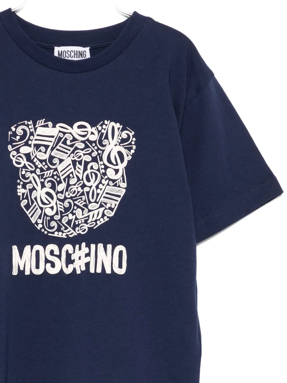 Moschino Kids T-shirt met beerprint Blauw