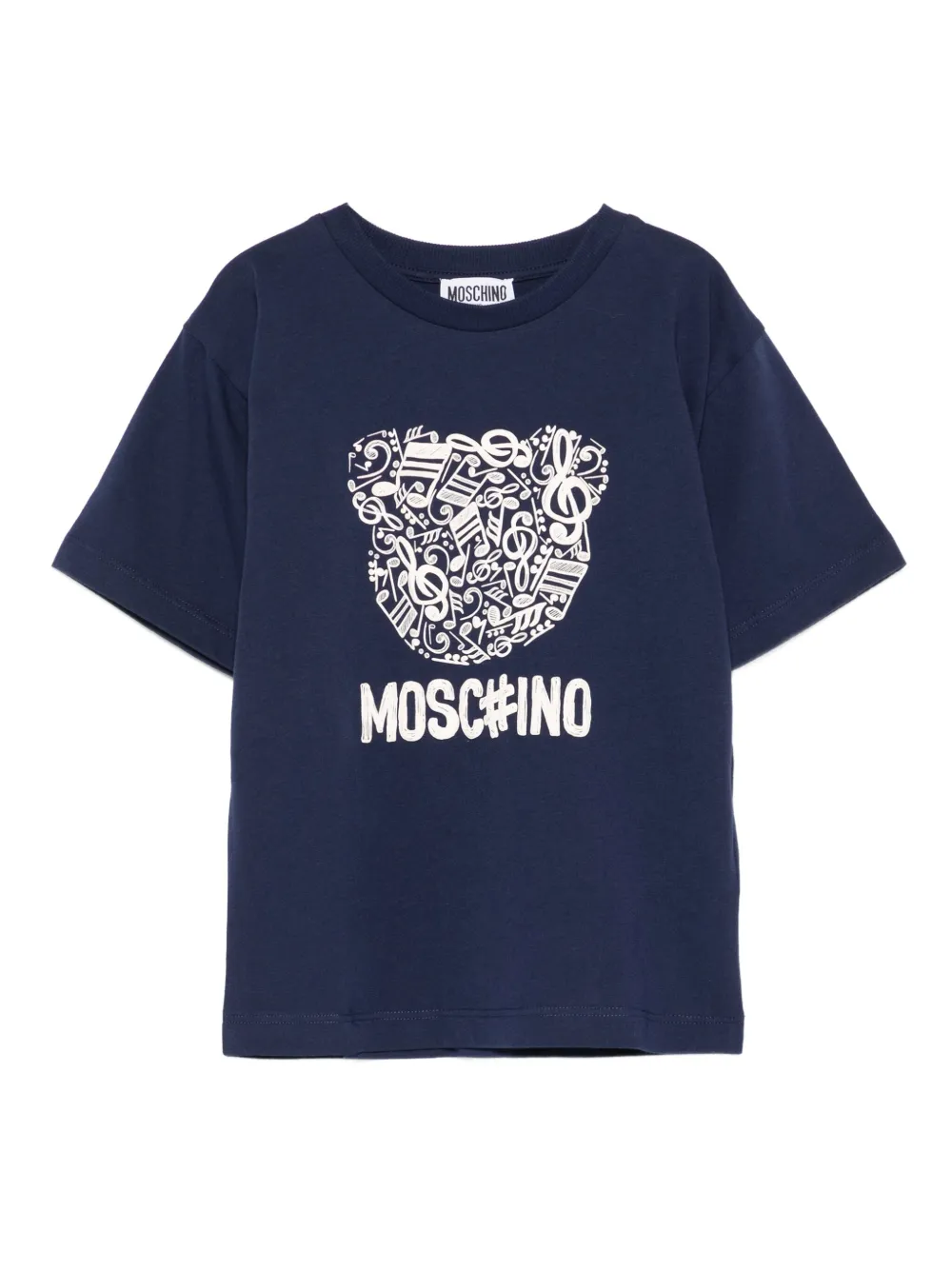 Moschino Kids T-shirt met beerprint Blauw