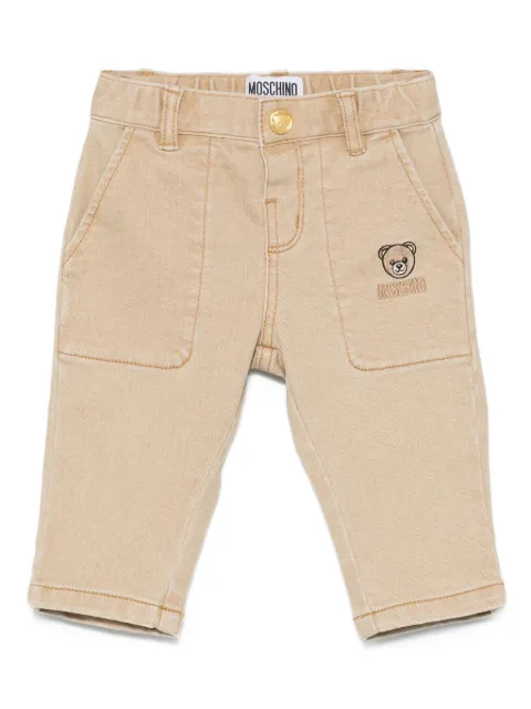 Moschino Kids teddy-embroidered trousers