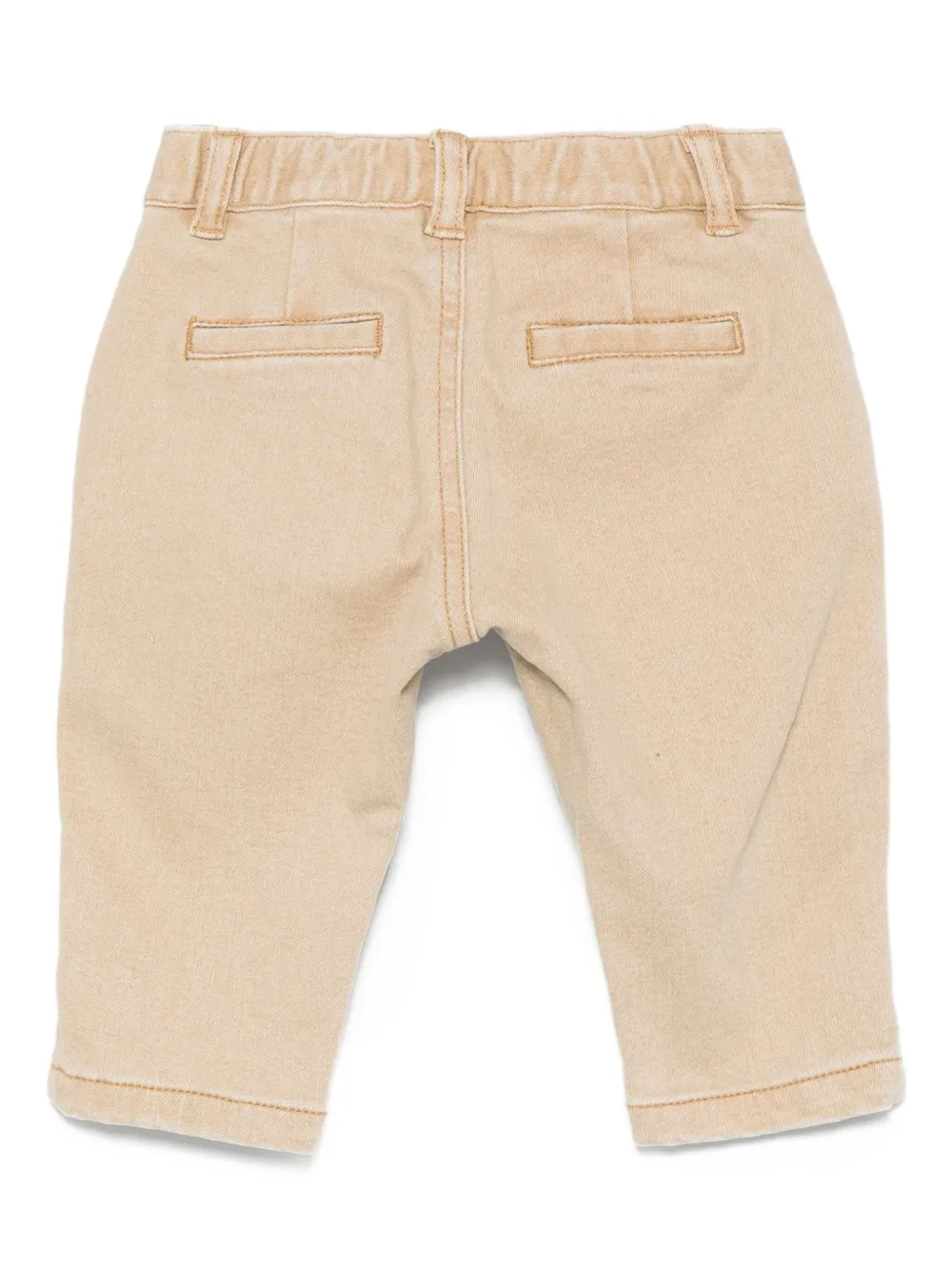Moschino Kids Broek met geborduurde teddybeer Beige
