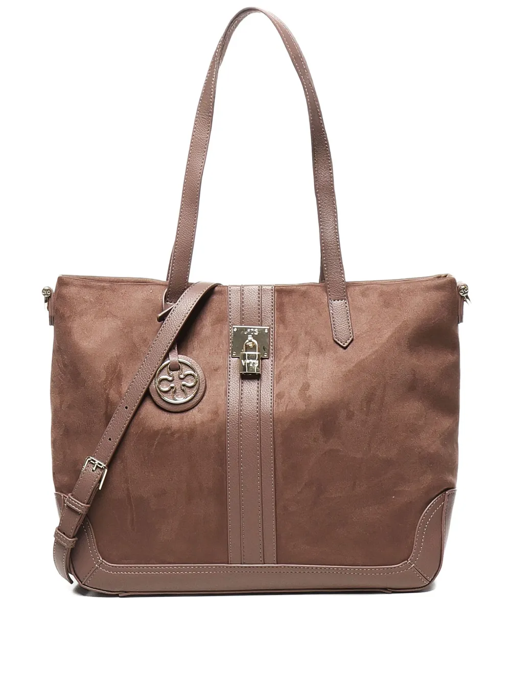 V°73 Georgia padlock suede shoulder bag | Brown | Image 1
