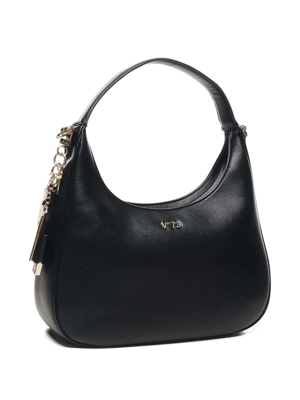 V73 Crescent Charms Shoulder Bag In Black