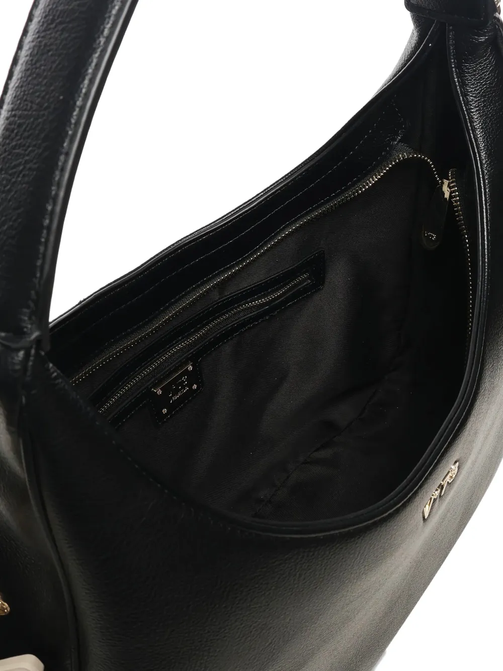 V73 Crescent Charms Shoulder Bag In Black