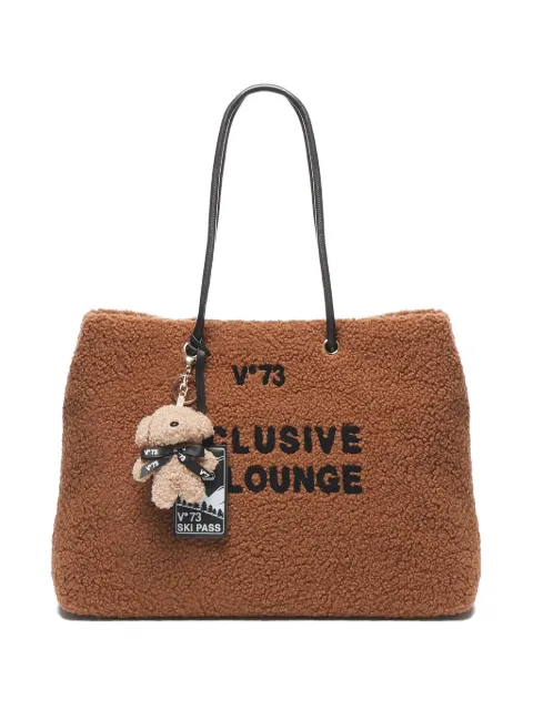 V°73 teddy-textured tote bag