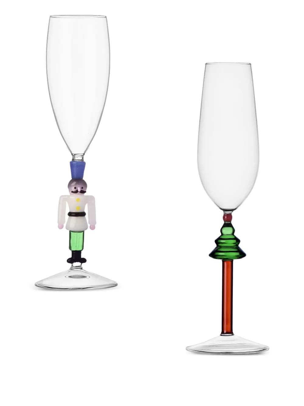 Ichendorf Milano Christmas-motif Champagne Flute (set Of Two) In Multi