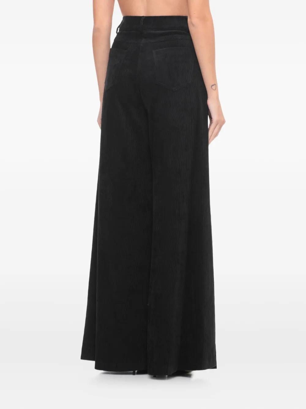 D Exterior High-rise Corduroy Trousers In Multi