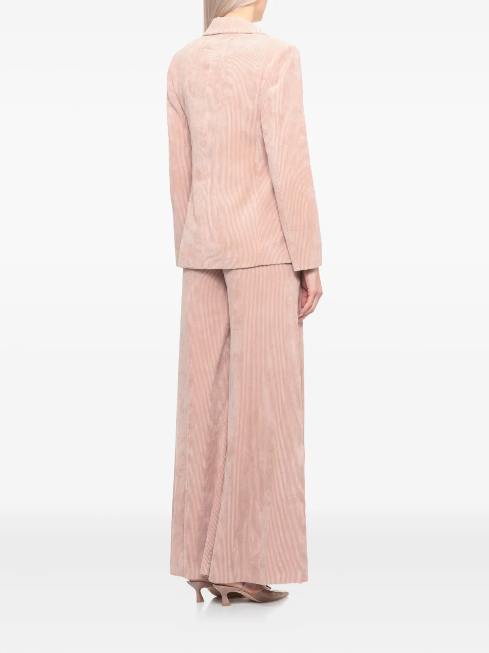 D.Exterior Ribfluwelen blazer met paspelzak Roze