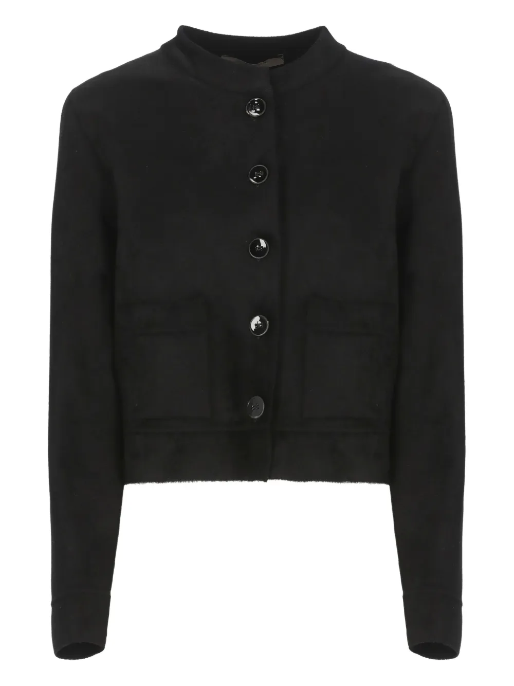 D.Exterior パッチポケット カーディガン - ブラック