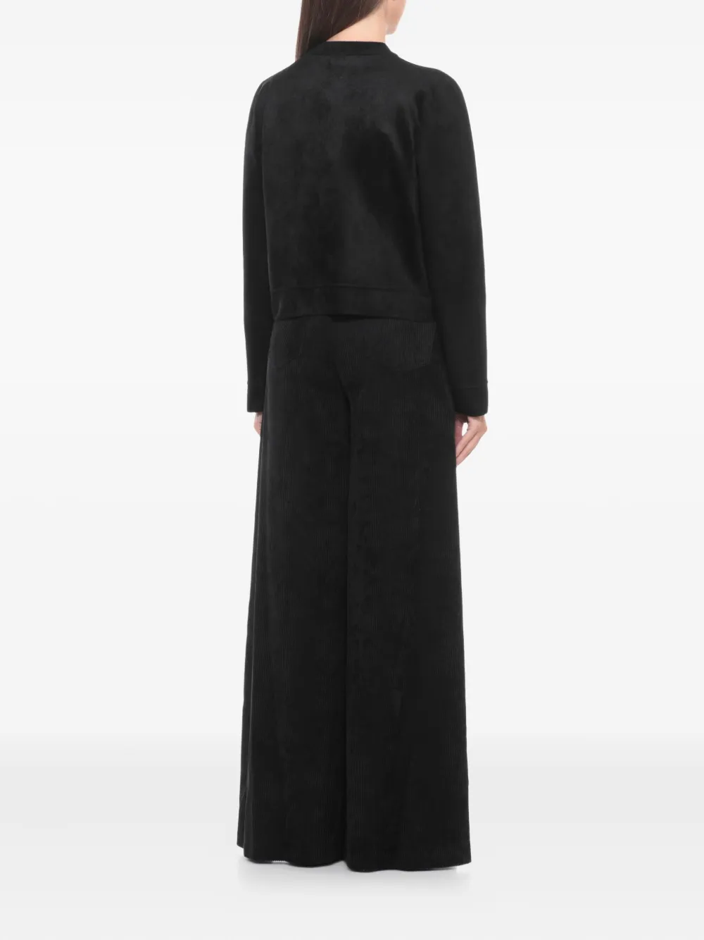 D.Exterior Vest met opgestikte zak met knoop Zwart