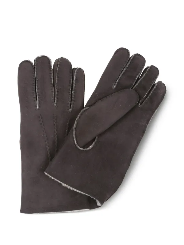 Eleventy Suede Gloves in Brown