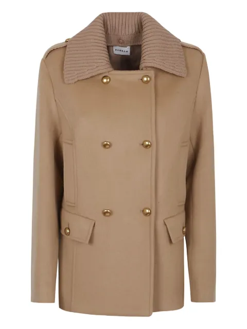 P.A.R.O.S.H. ribbed-collar double-breasted coat