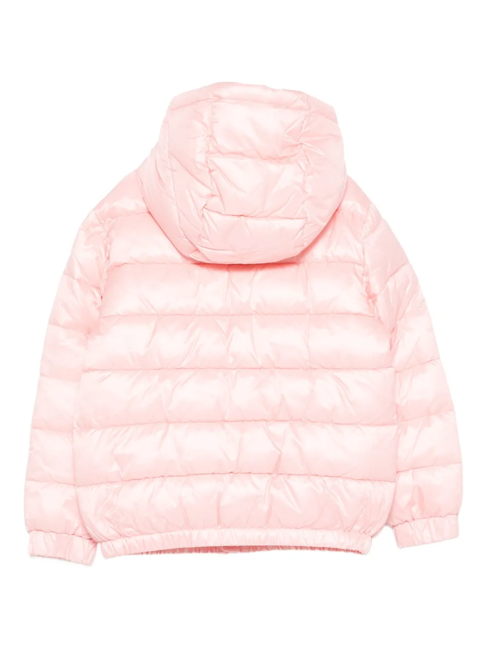 Moschino Kids Gewatteerd jack met logoprint Roze
