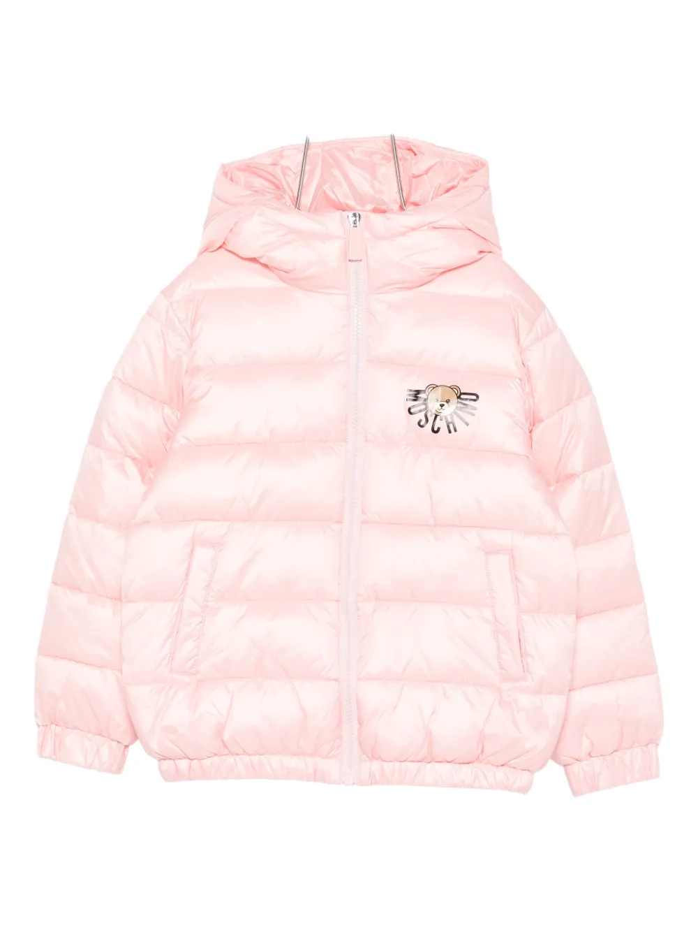 Moschino Kids logo-print padded jacket - Rosa