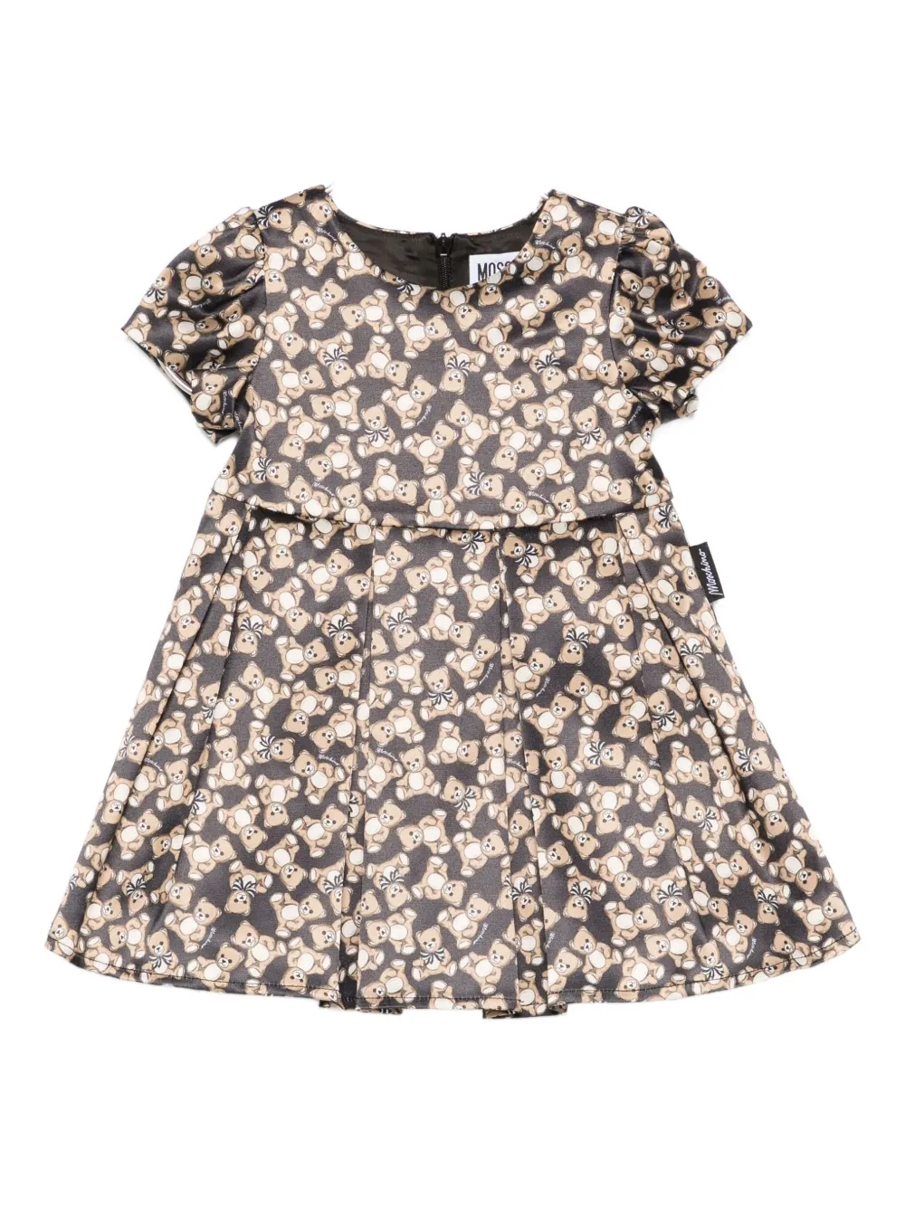 Moschino Kids Teddy-print dress - ブラック Moschino Kids Teddy-print dress - ブラック