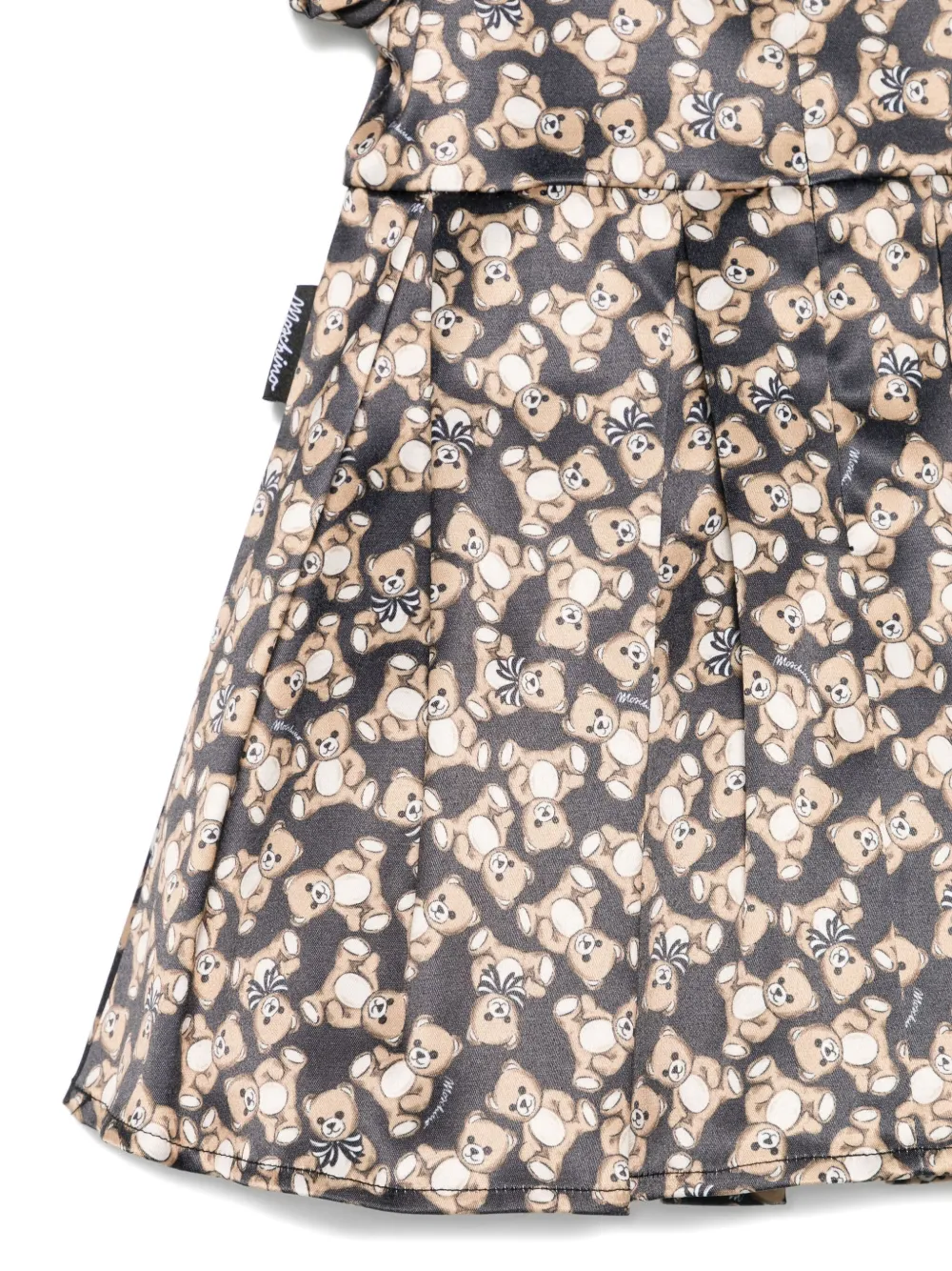 Moschino Kids Jurk met Teddy-print Zwart