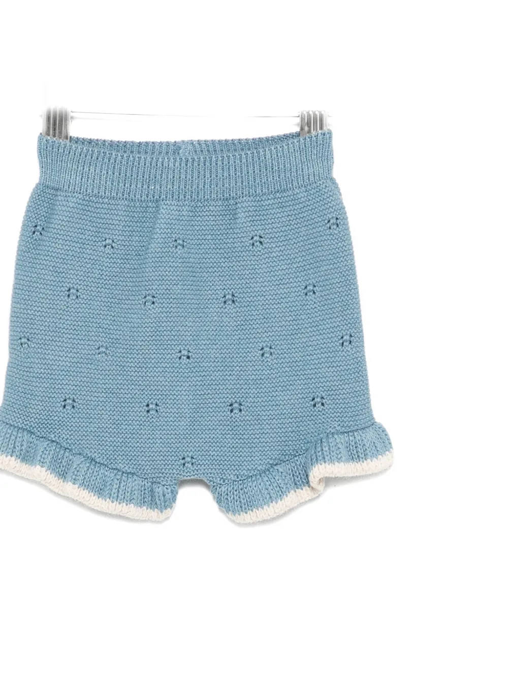 Paz Rodriguez Shorts met ringlets en ruches Blauw
