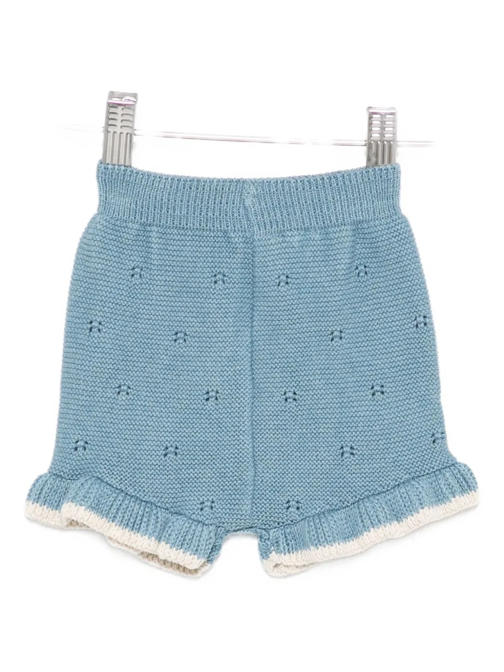 Paz Rodriguez Shorts met ringlets en ruches Blauw