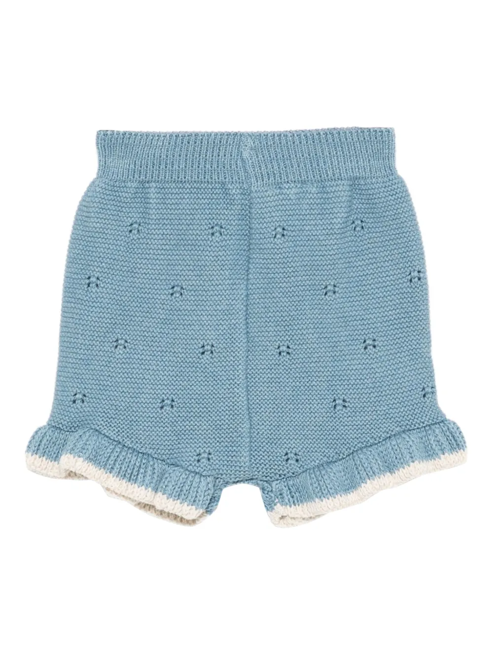 Paz Rodriguez Shorts met ringlets en ruches - Blauw