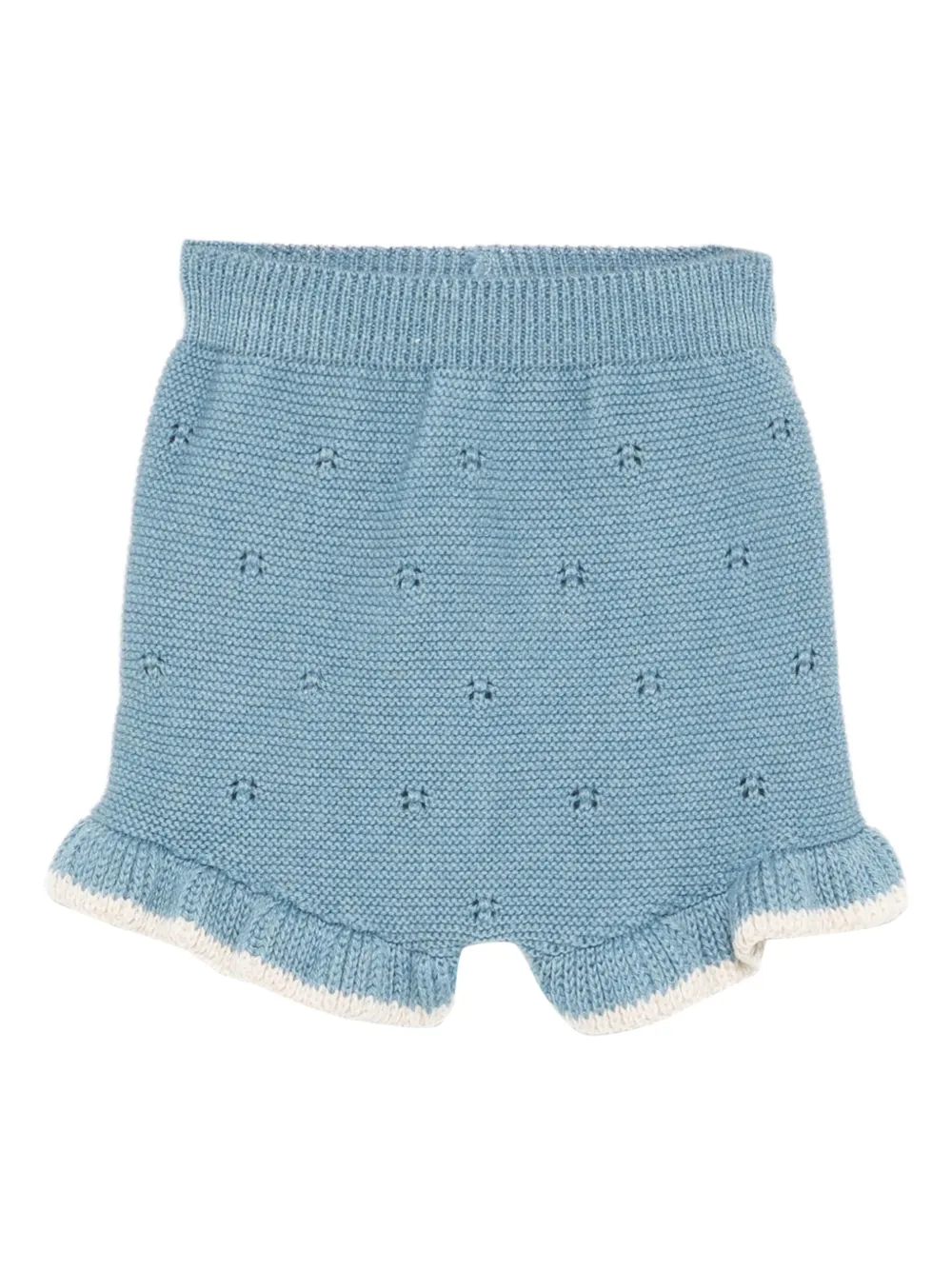 Paz Rodriguez Shorts met ringlets en ruches Blauw
