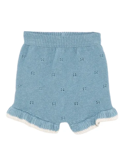 Paz Rodriguez eyelet-detail ruffled shorts