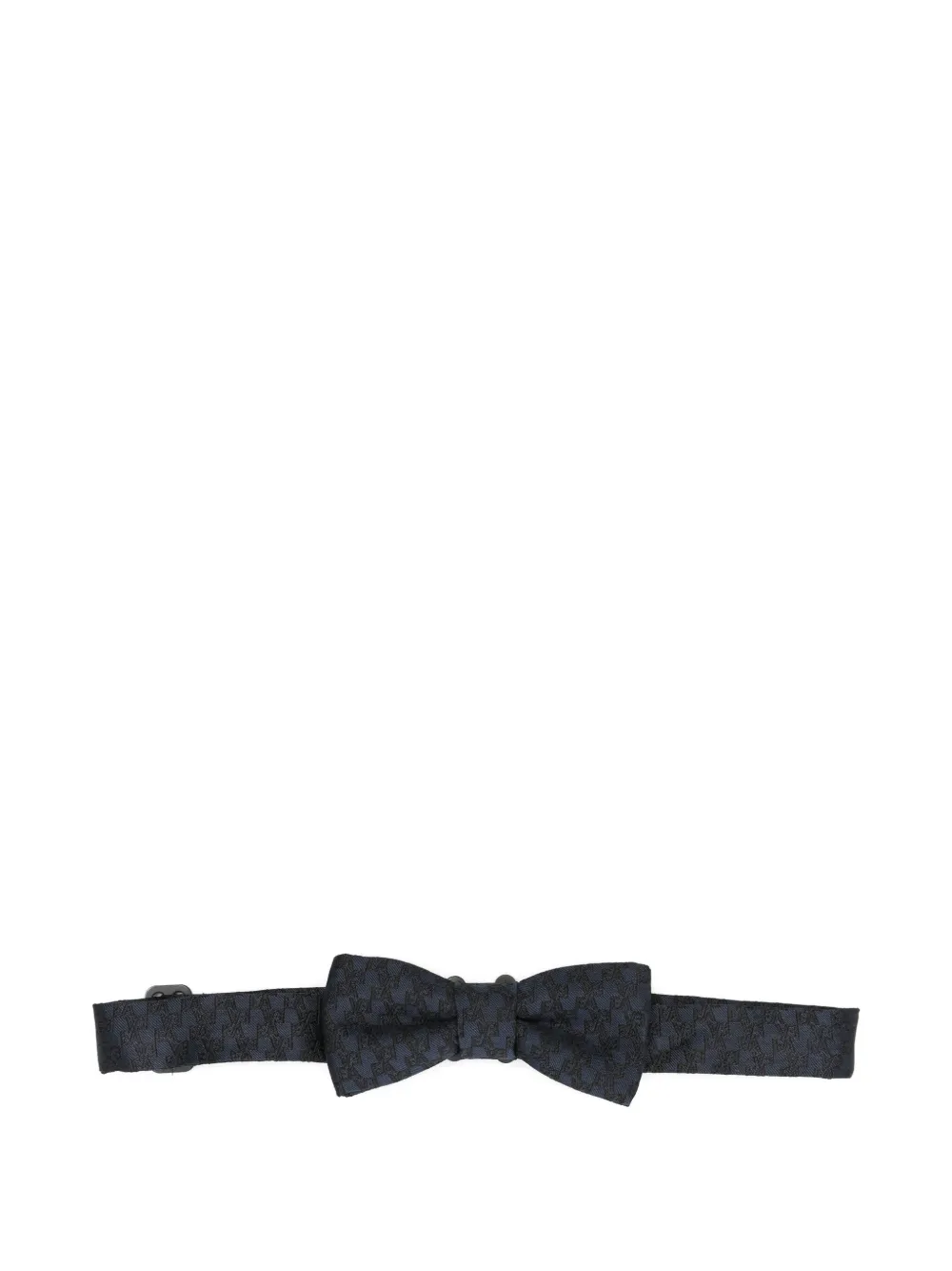 Emporio Ar i Kids Eagle-pattern silk bow tie Blauw