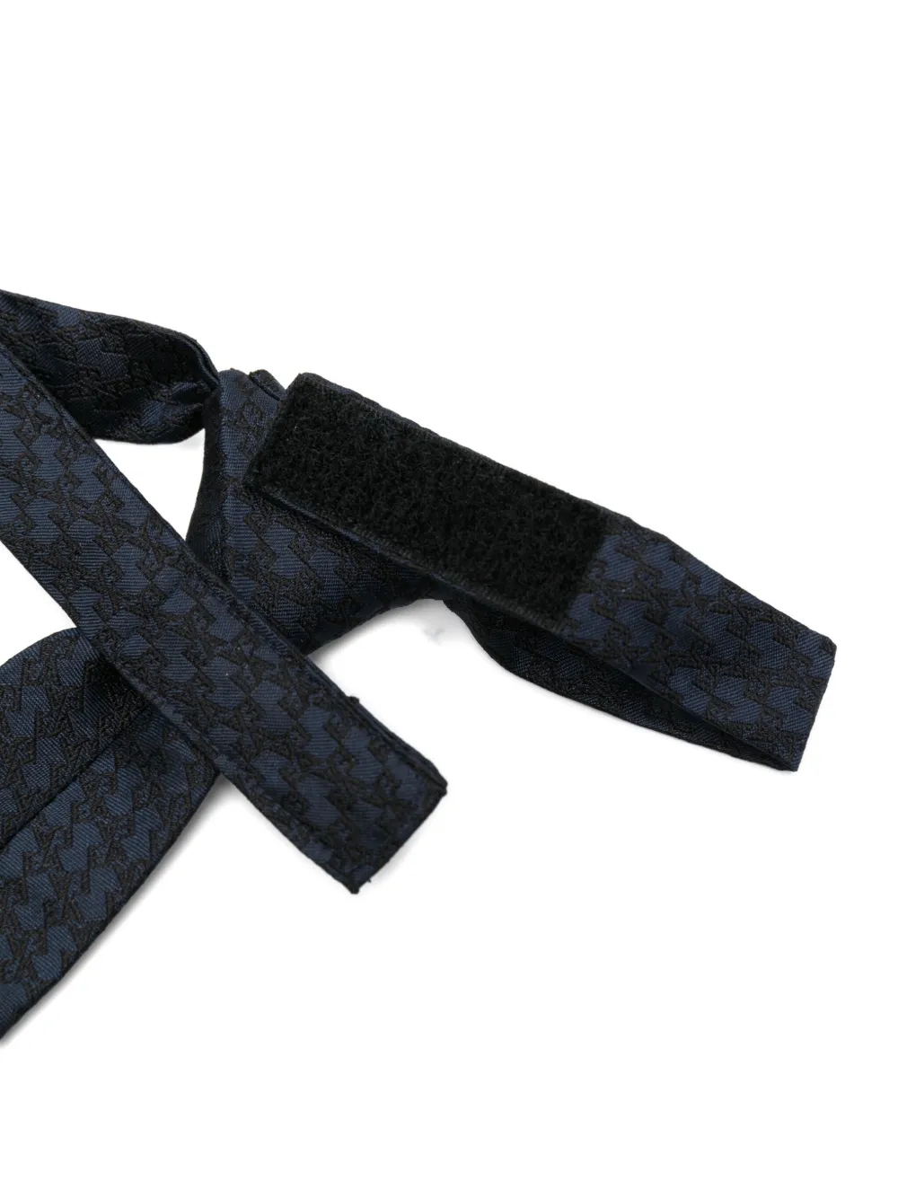 Emporio Armani Kids Zijden stropdas met Eagle-patroon Blauw