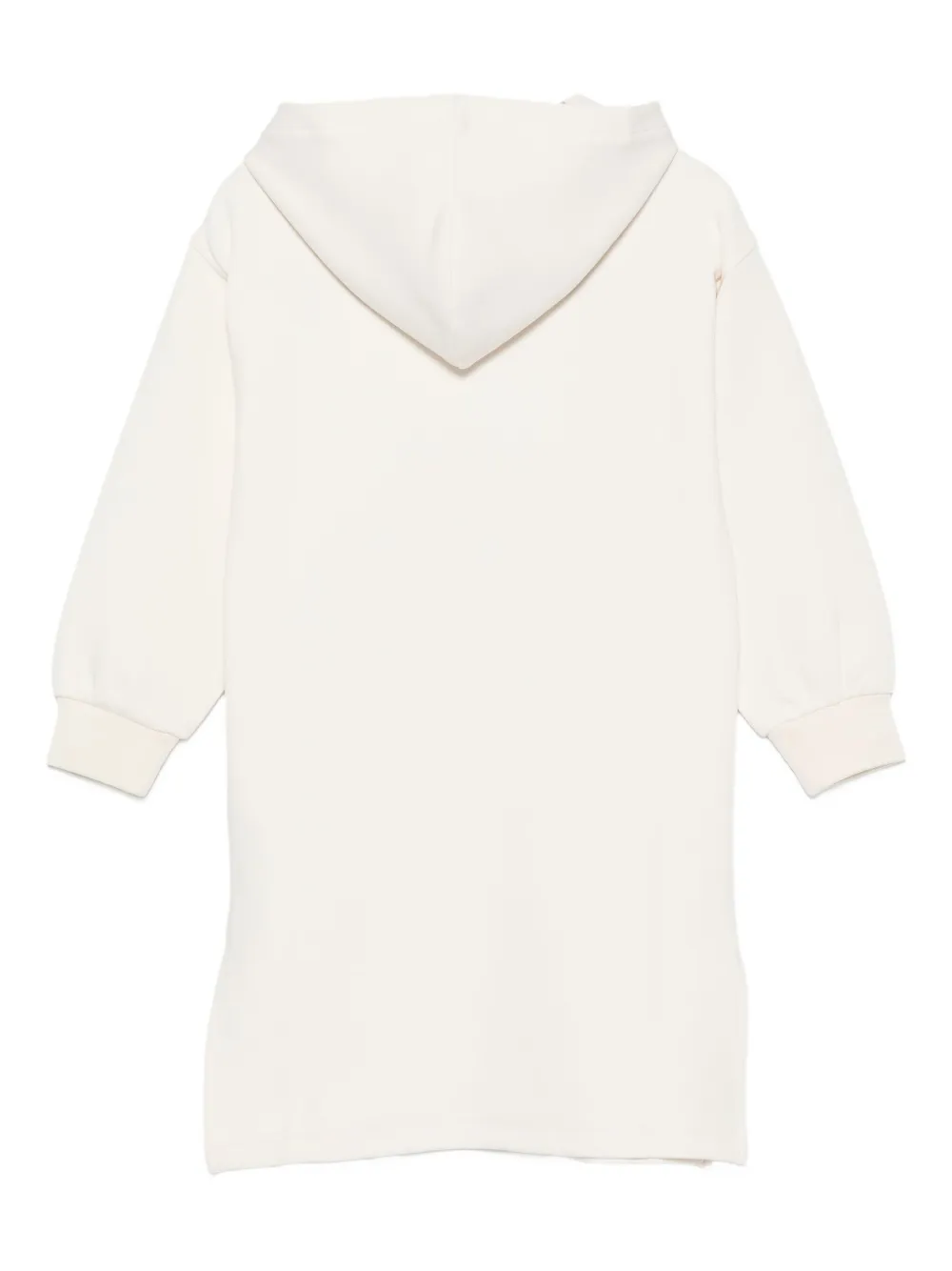 Moschino Kids Jurk met capuchon en logodetail Wit