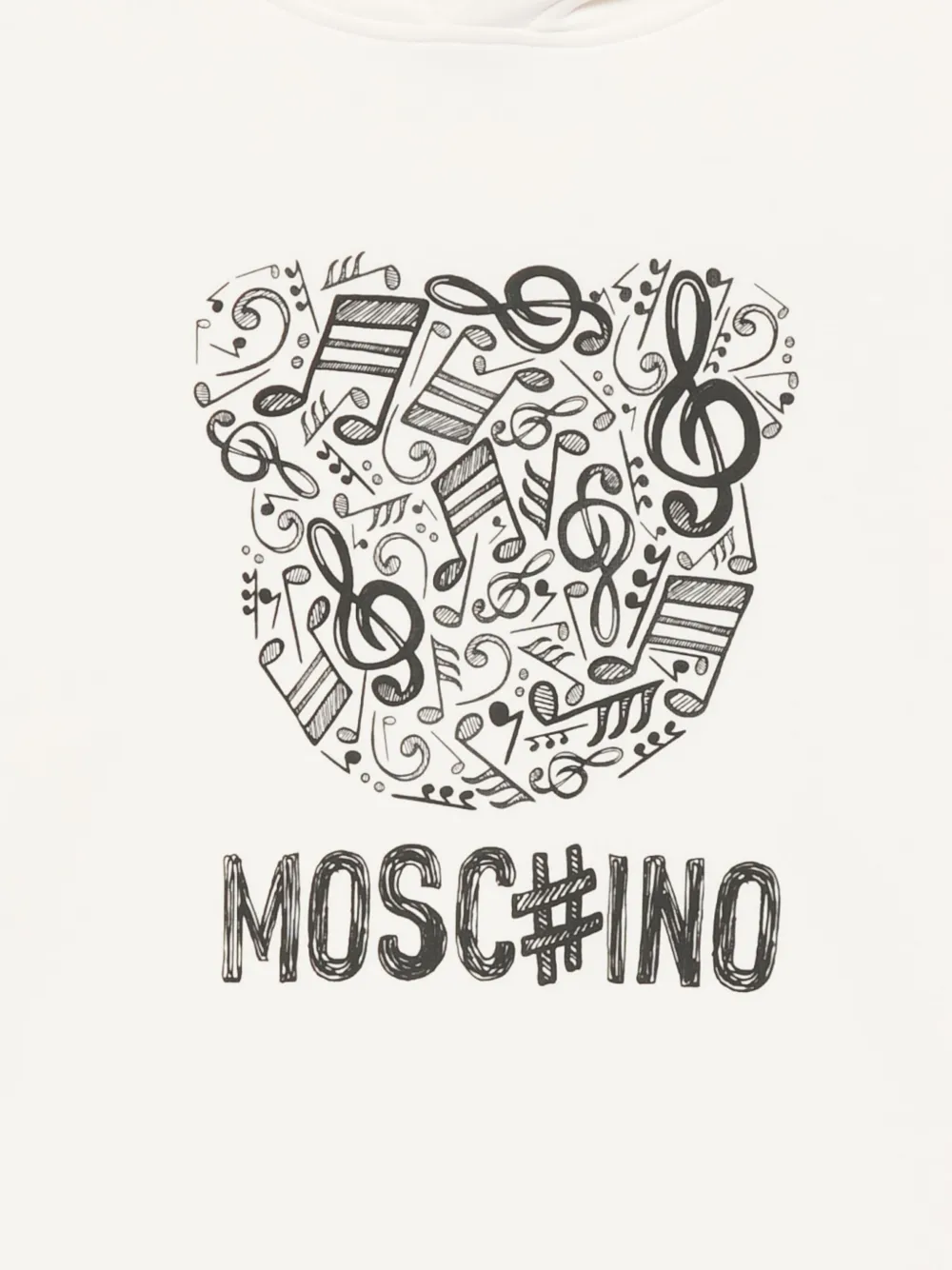 Moschino Kids Jurk met capuchon en logodetail Wit