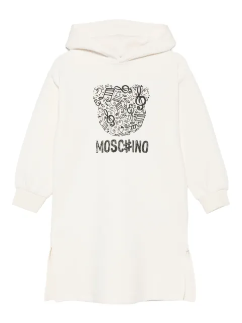 Moschino Kids kjole med hætte og logodetalje