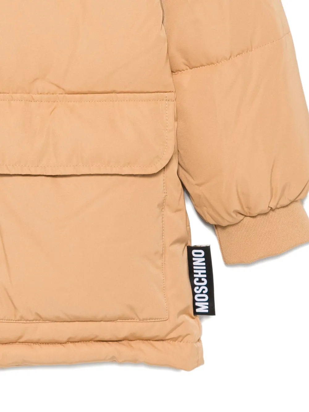 Moschino Kids Gewatteerde jas Beige