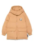 Moschino Kids logo-detail padded coat - Neutrals