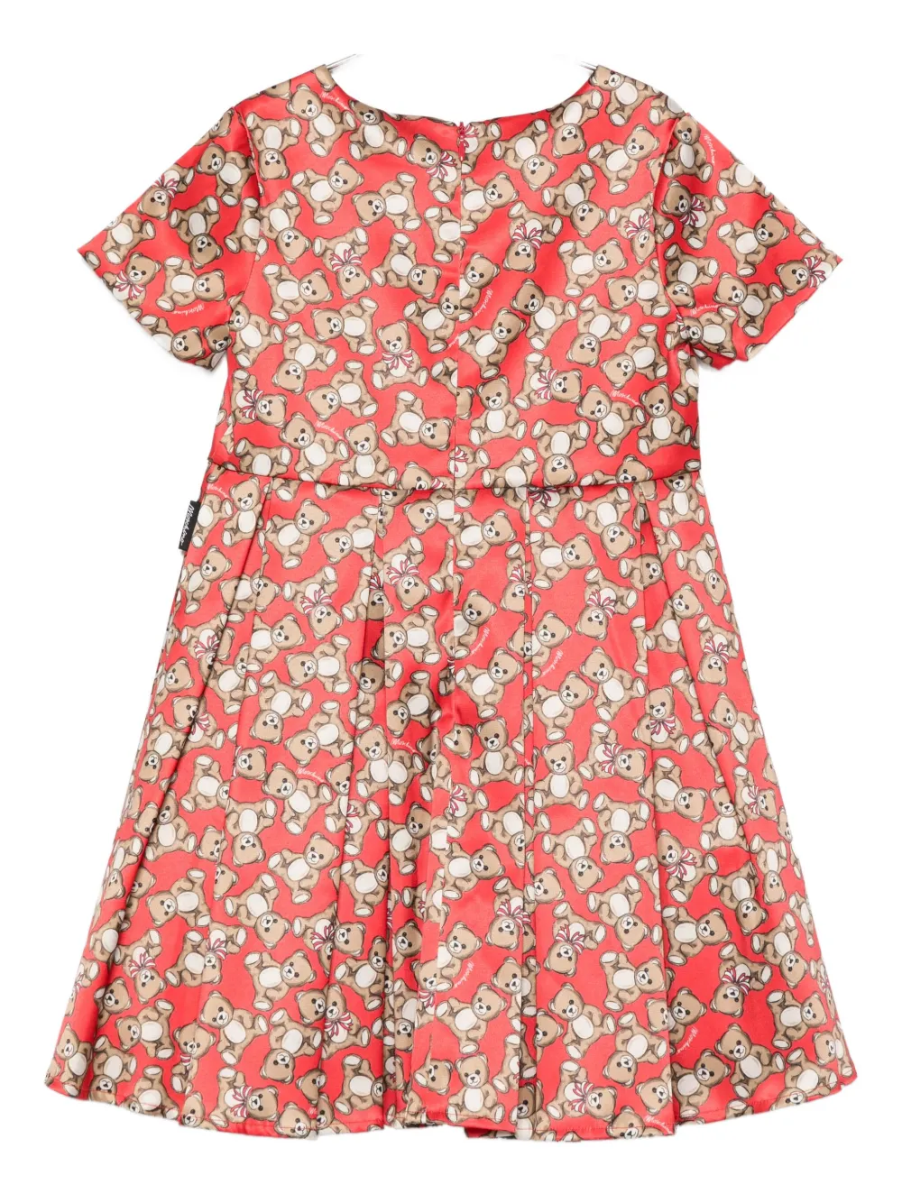Moschino Kids Jurk met Teddy-print Rood