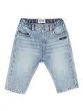 Moschino Kids teddy-patch elasticated-waist jeans - Blue
