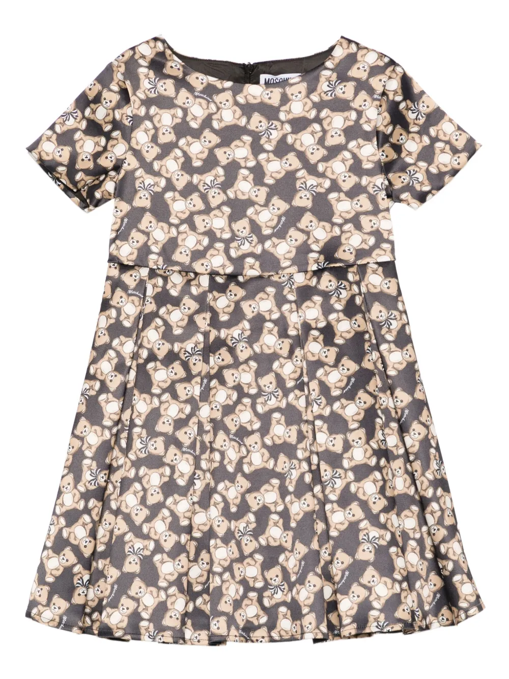 Moschino Kids Teddy-print dress Zwart