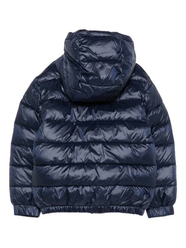 Moschino Kids logo-print Padded Jacket Blue FARFETCH UK