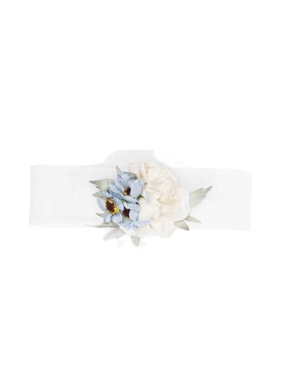 Monnalisa Floral-embellished Headband In White