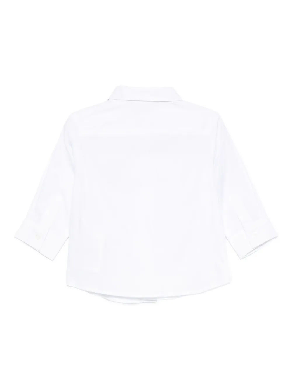 Moschino Kids Katoenen shirt met geborduurde teddybeer Wit