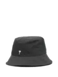AMI Paris heart-logo bucket hat - Grey